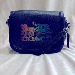 Coach horse and carriage saddlebag. Magnetic closing.